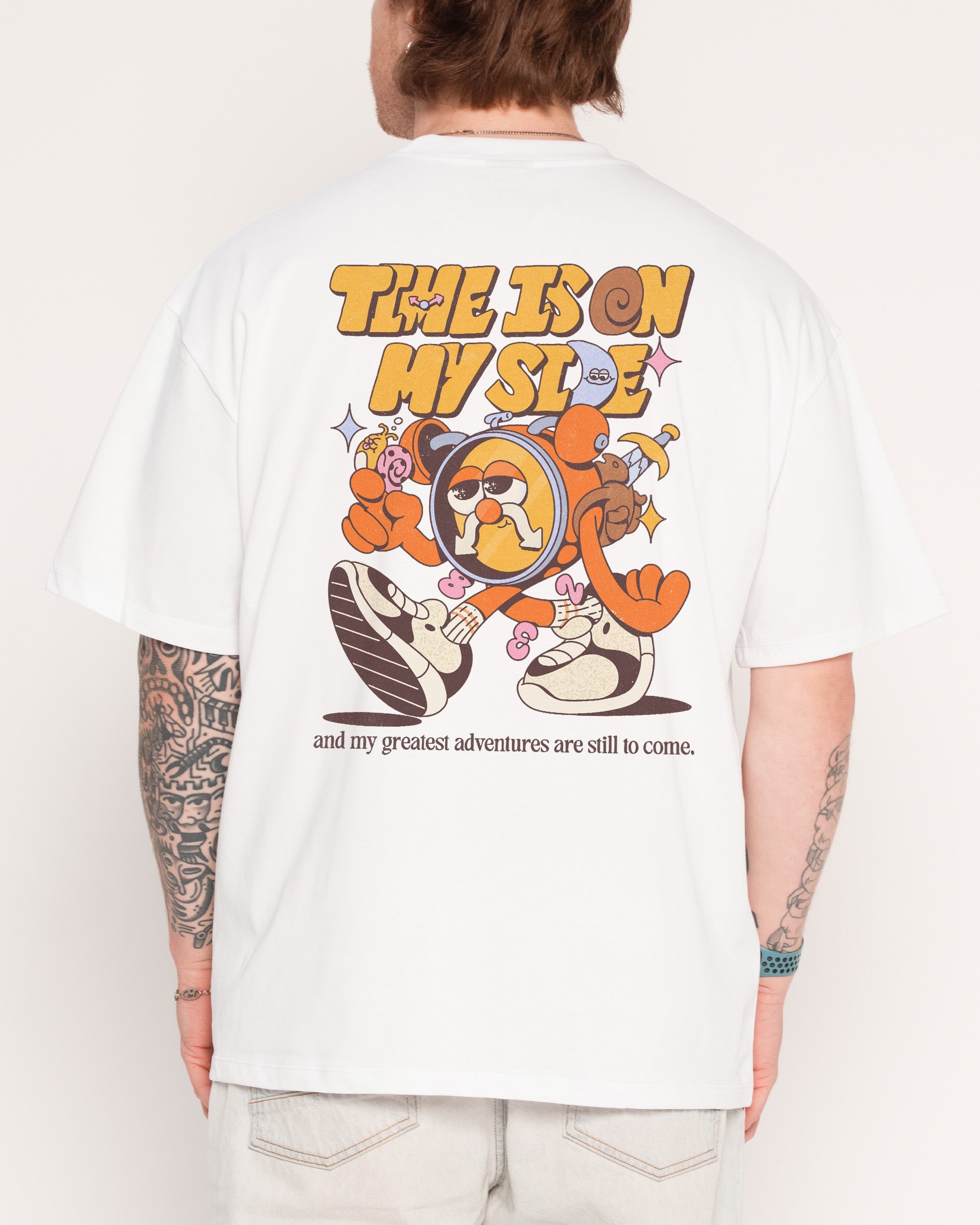 Time is on My Side Front and Back Oversized Tee