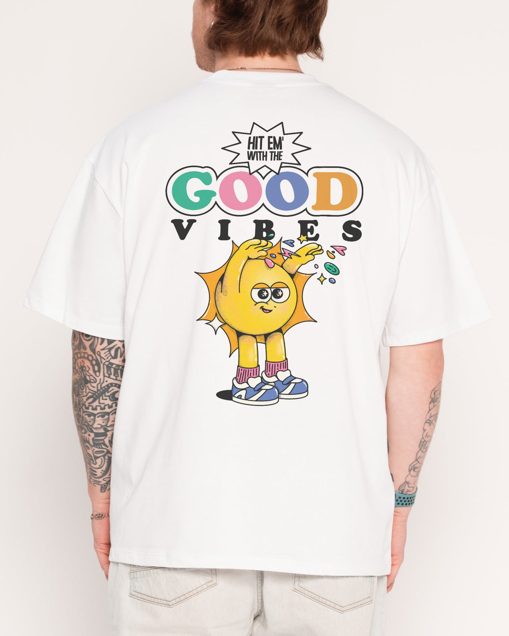 Hit Em' With the Good Vibes Oversized Tee