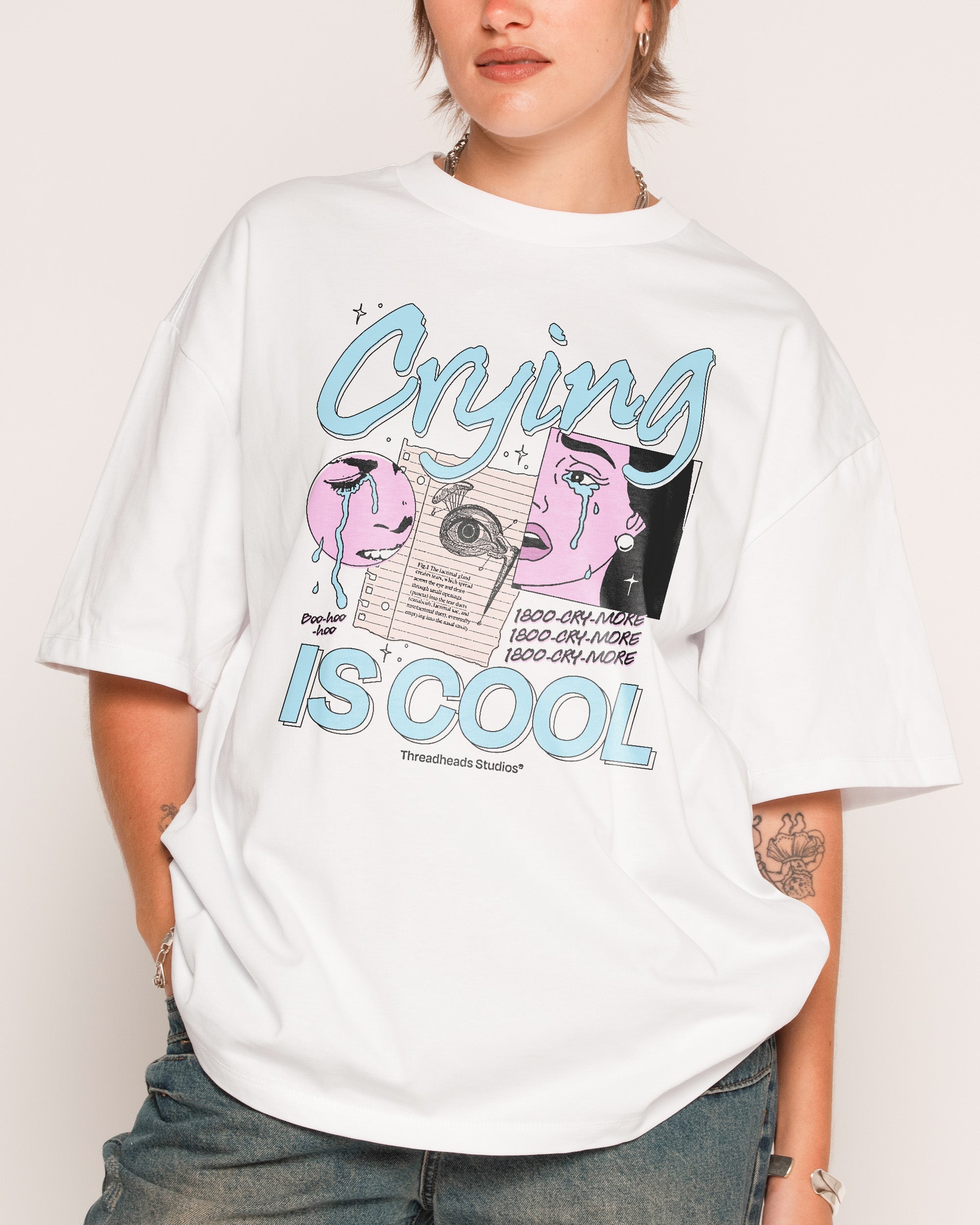Crying is Cool Oversized Tee