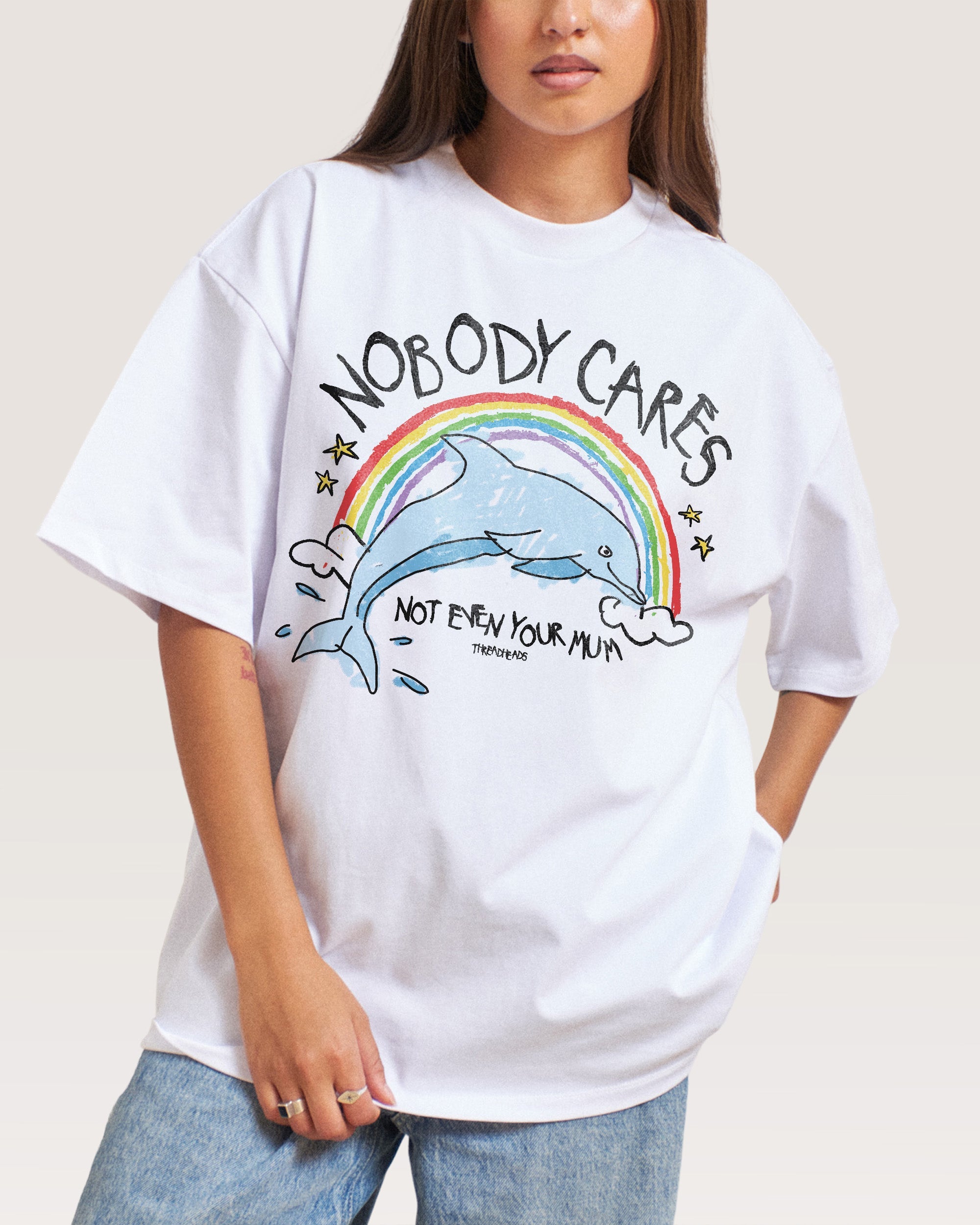 Nobody Cares Oversized Tee