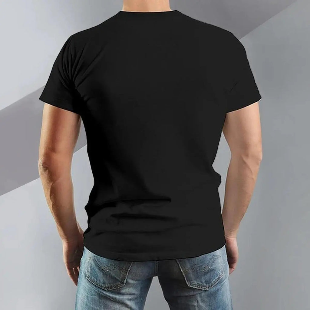 latest modern cotton T-shirt black lion graphic casual versatile breathable comfortable round neck hot selling mens black short sleeve T-shirt
