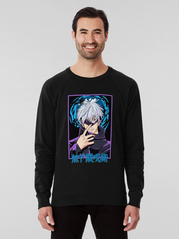 White-Haired Limitless Sorcerer Mastery JJK Pullover Black