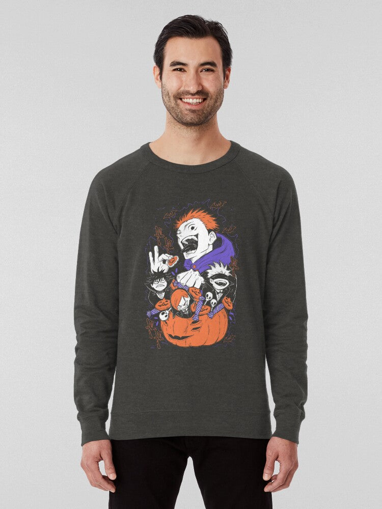 Spooky Sorcerers Halloween Style Lightweight JJK Sweater