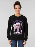 Purple Aesthetic Satoru Gojo Streetwear Anime Pullover Black