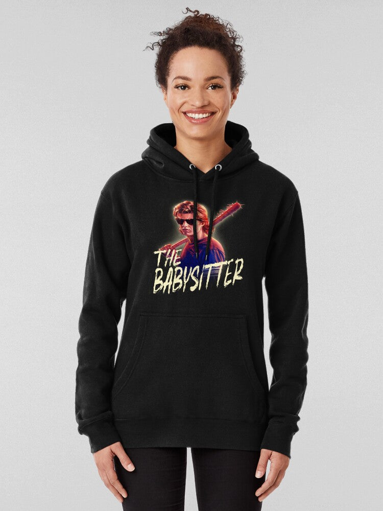 Steve the Babysitter Portrait Hoodie - Premium Fan Art Pullover Black