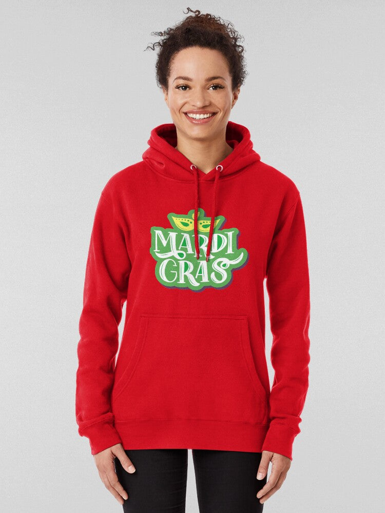 2026 Mardi Gras Celebration Costume | Festive Party Pullover Hoodie Red