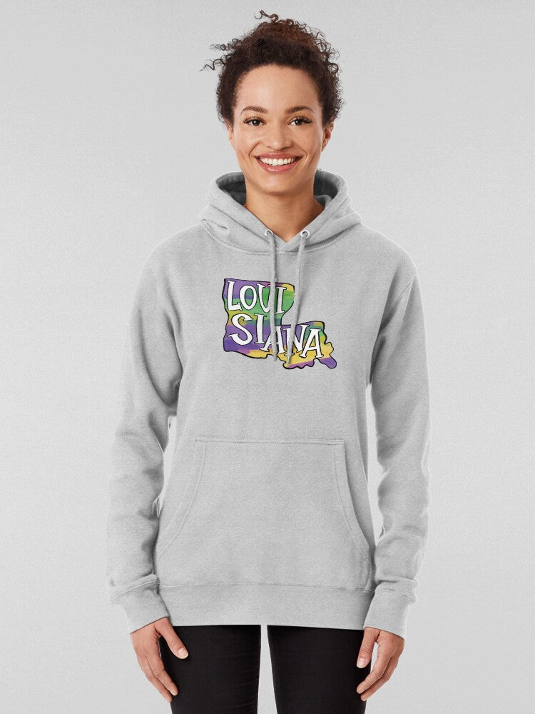 Louisiana State Mardi Gras Pride | Authentic NOLA Pullover Hoodie