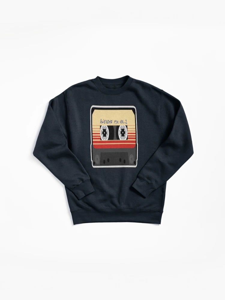 Awesome Mixtape Vol 2 Retro Pullover Sweatshirt