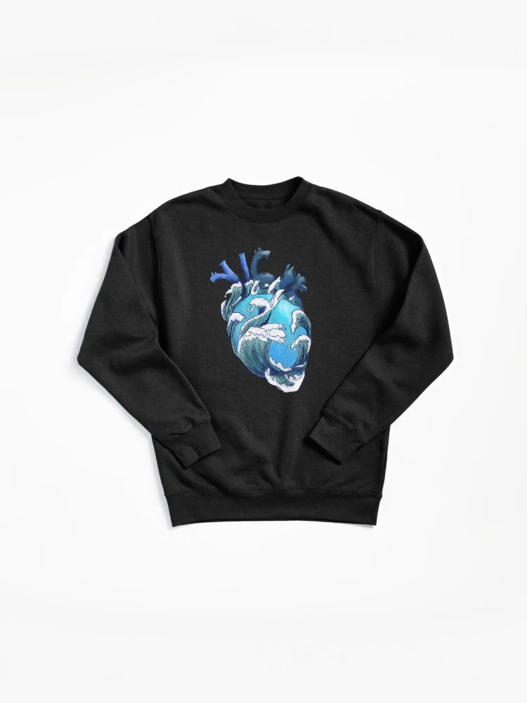 Beneath the Waves Ocean Aesthetic Pullover Sweatshirt