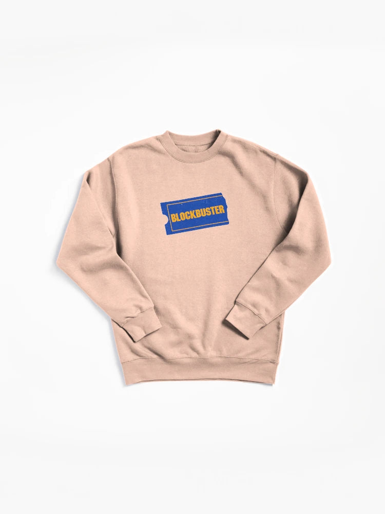Vintage Blockbuster Video Logo Pullover Sweatshirt
