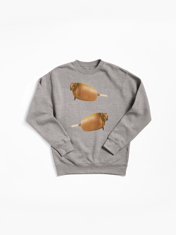 Vintage Corndogs Foodie Humor Pullover Sweatshirt