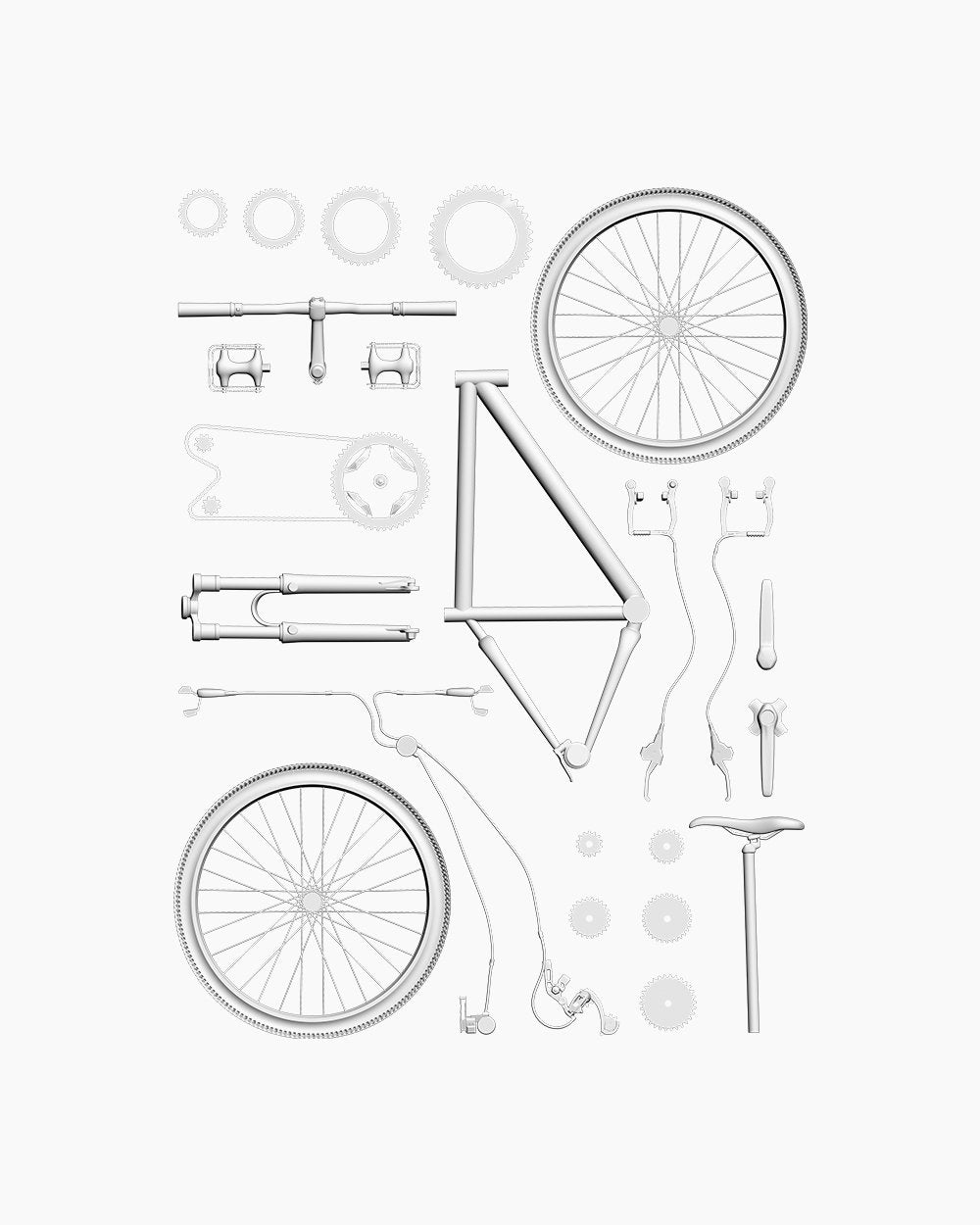 Bike Exploded T-Shirt